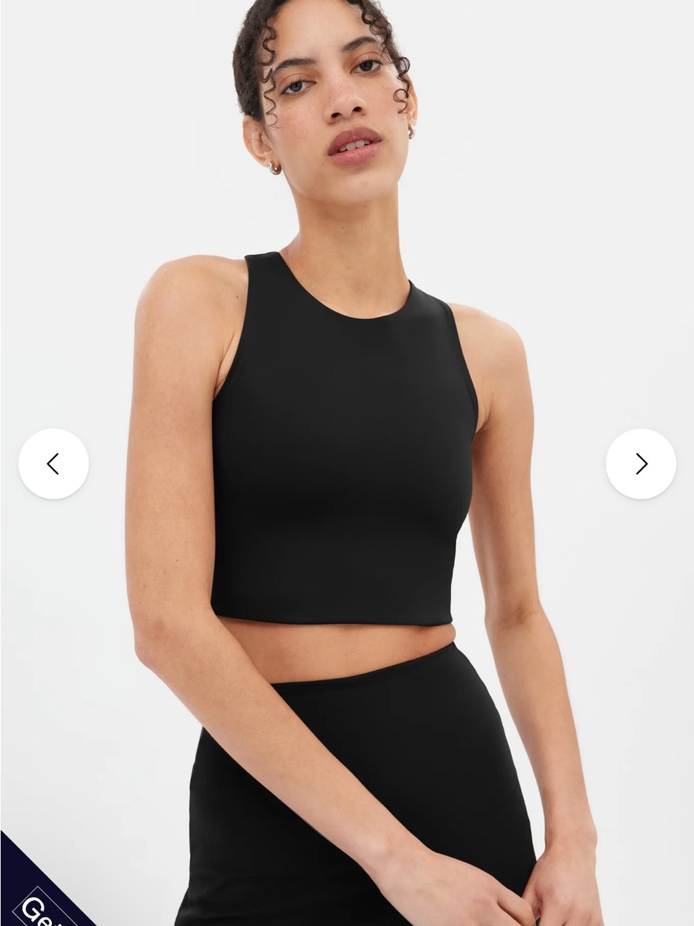 girlfriend collective Black Dylan High-Neck Crop Sports Bra